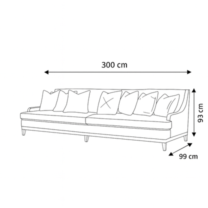 Classy By Noha Albabtain 5 Seater Sofa