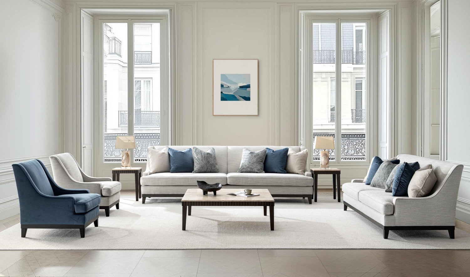 Classy By Noha Albabtain Blue Arm Chair