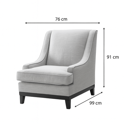 Classy By Noha Albabtain Blue Arm Chair