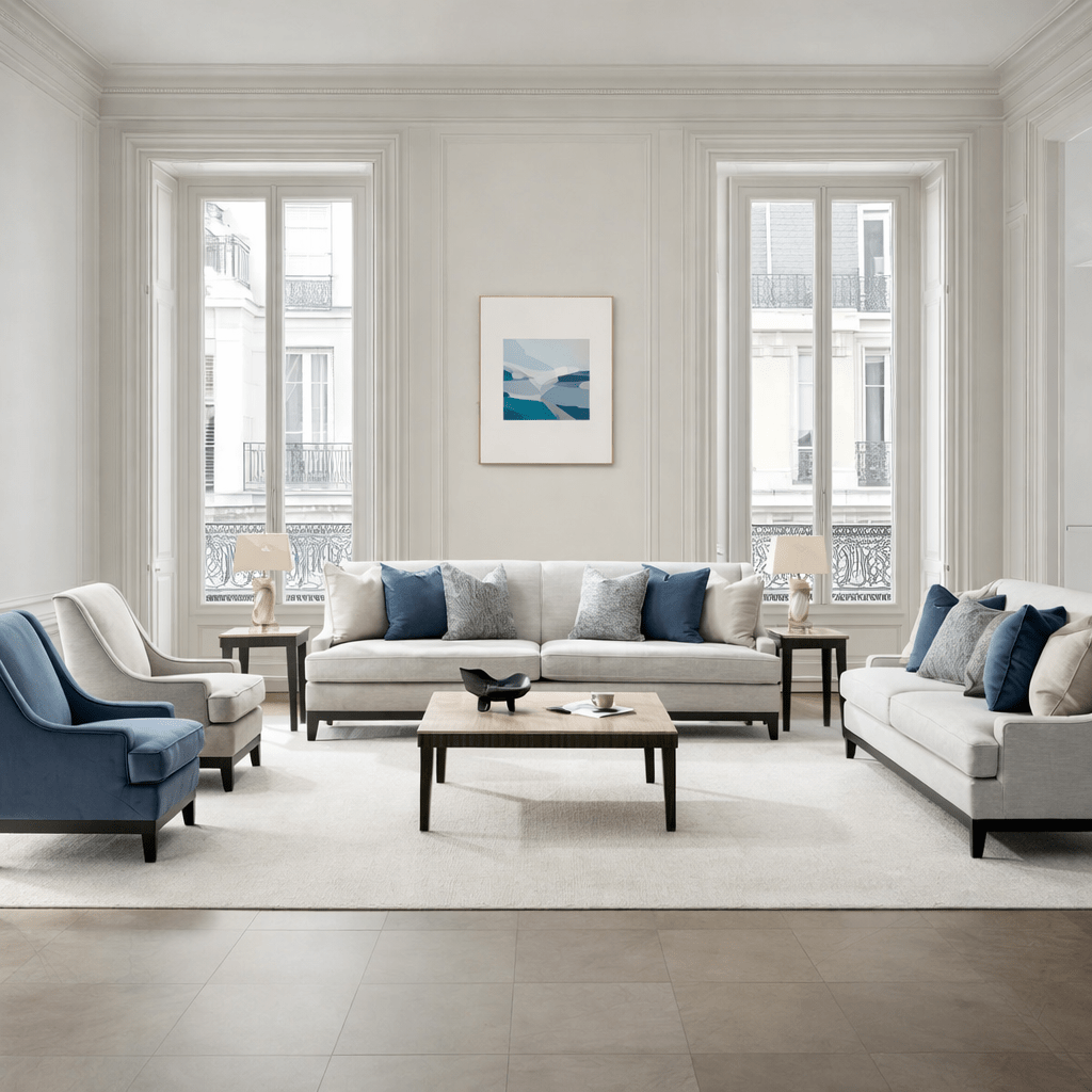 Classy By Noha Albabtain Blue Sofa