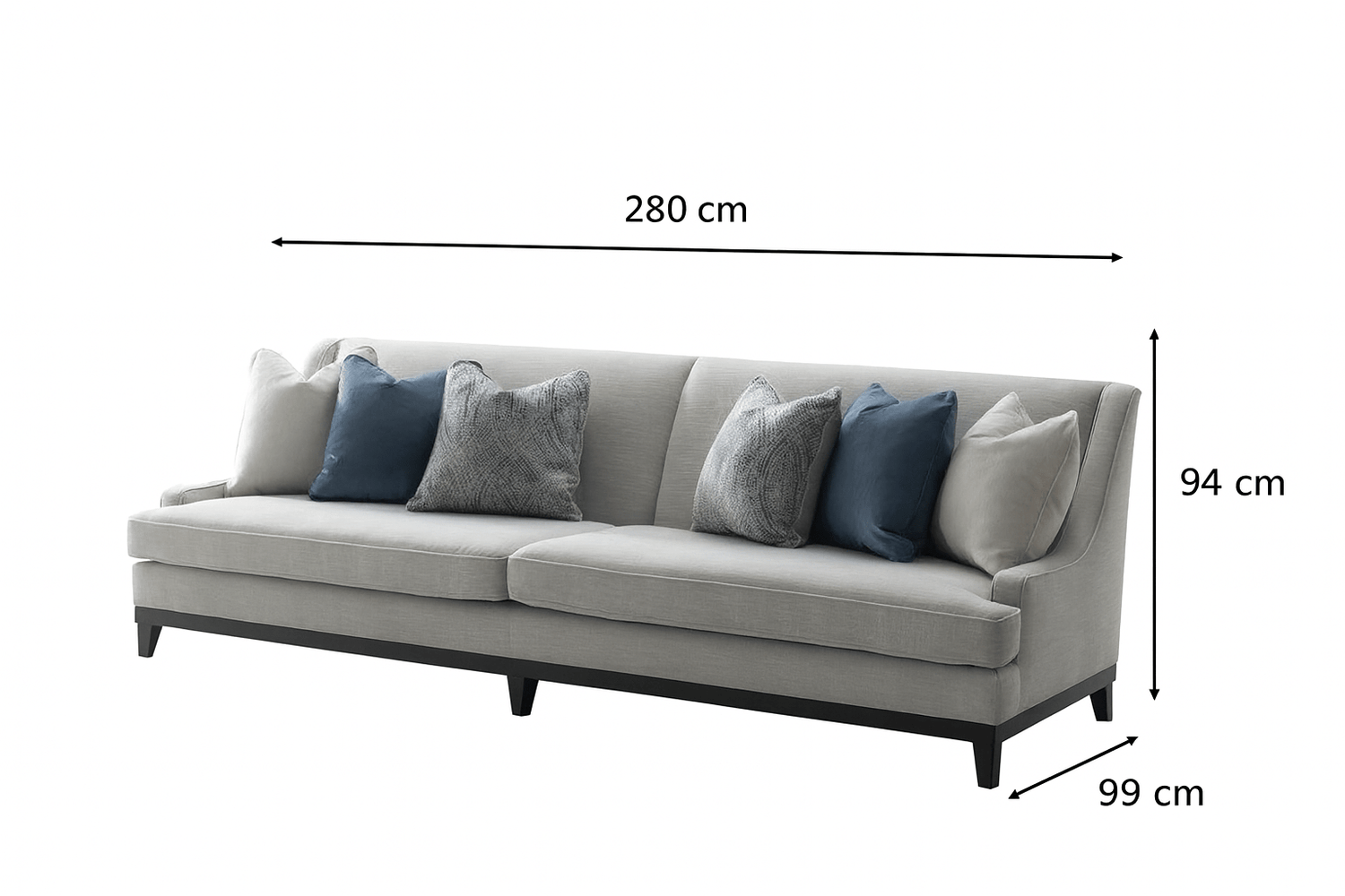 Classy By Noha Albabtain Blue XL Sofa