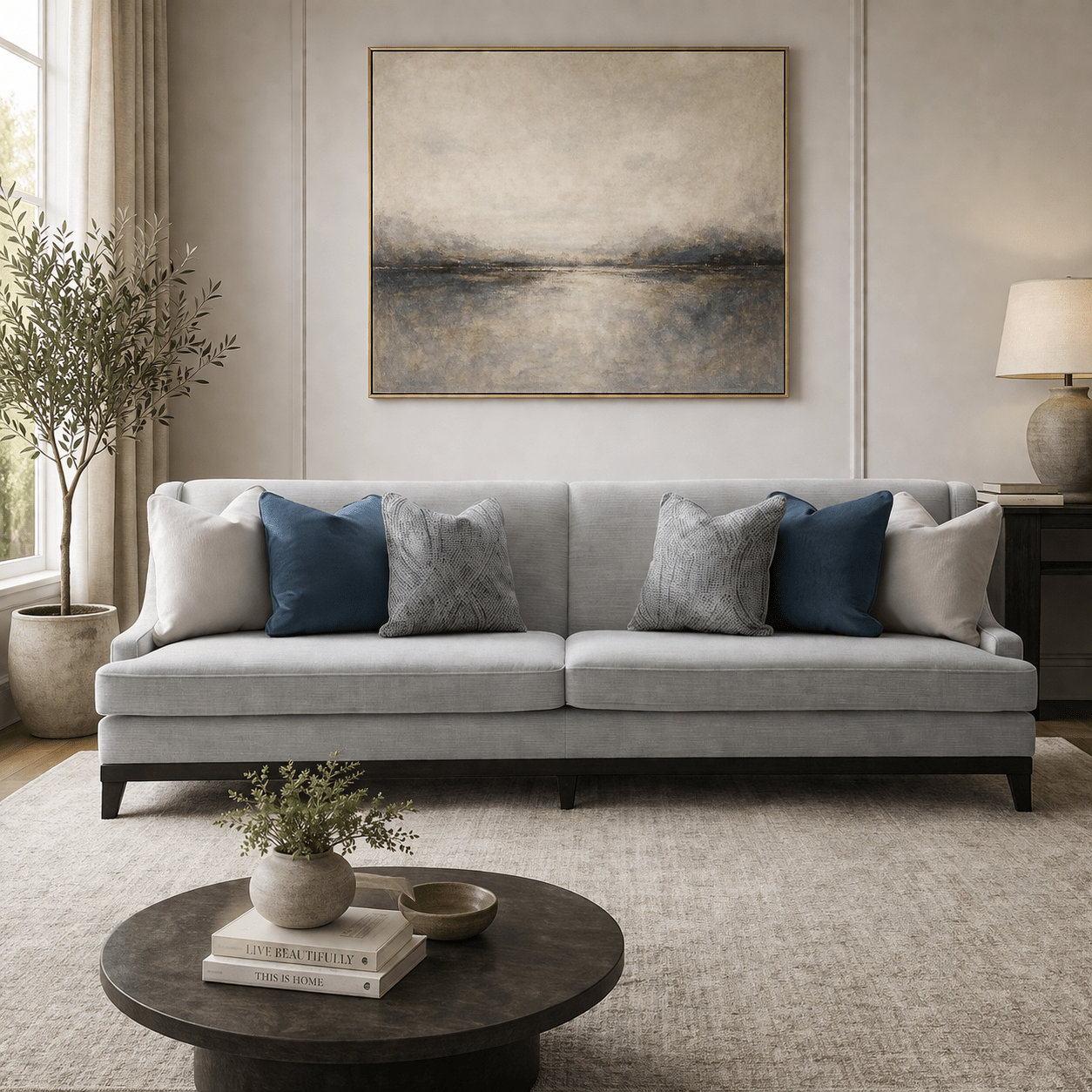 Classy By Noha Albabtain Blue XL Sofa