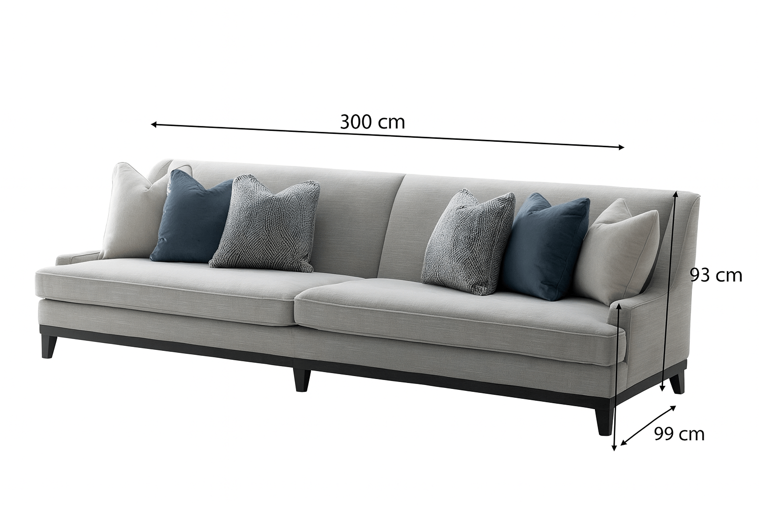 Classy By Noha Albabtain Blue XXL Sofa