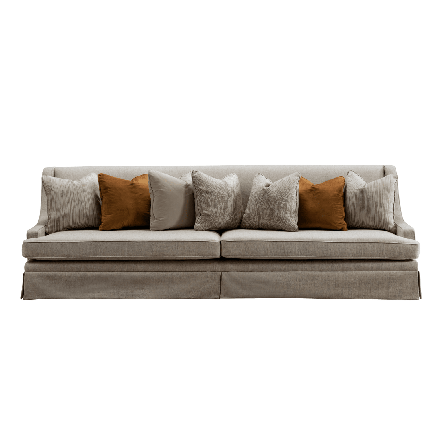 Classy By Noha Albabtain Skirted  Beige 4 Seater Sofa