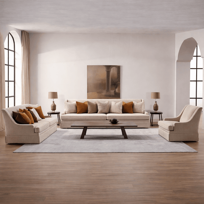 Classy By Noha Albabtain Skirted  Beige Sofa Set