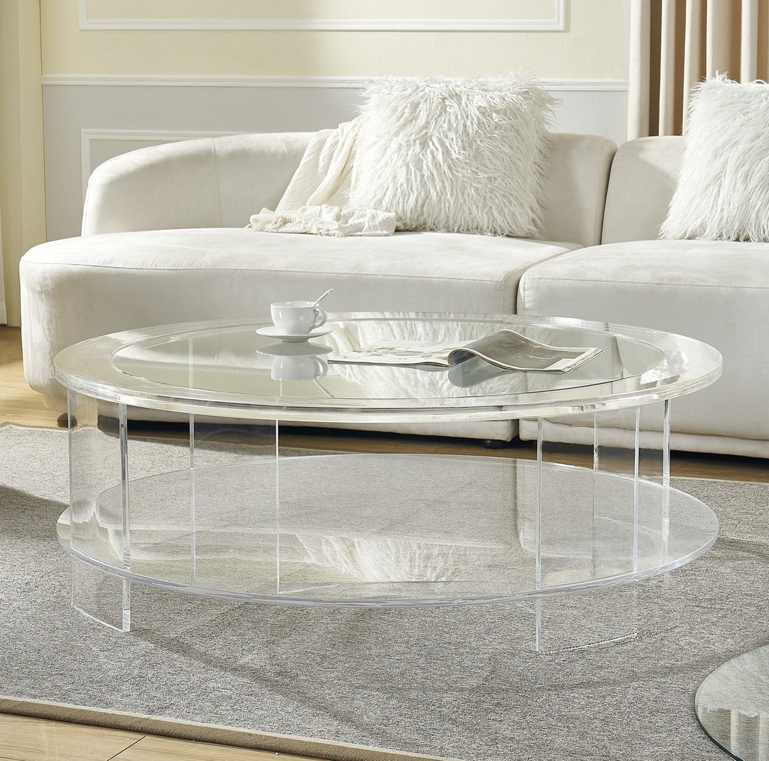 Clear Round Acrylic Coffee Table