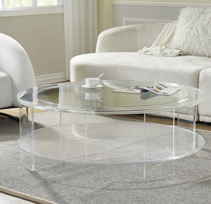 Clear Round Acrylic Coffee Table
