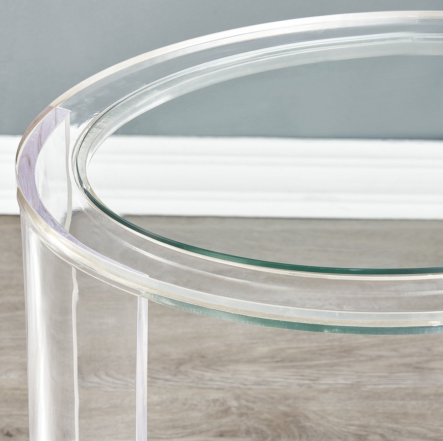 Clear Round Acrylic Side Table