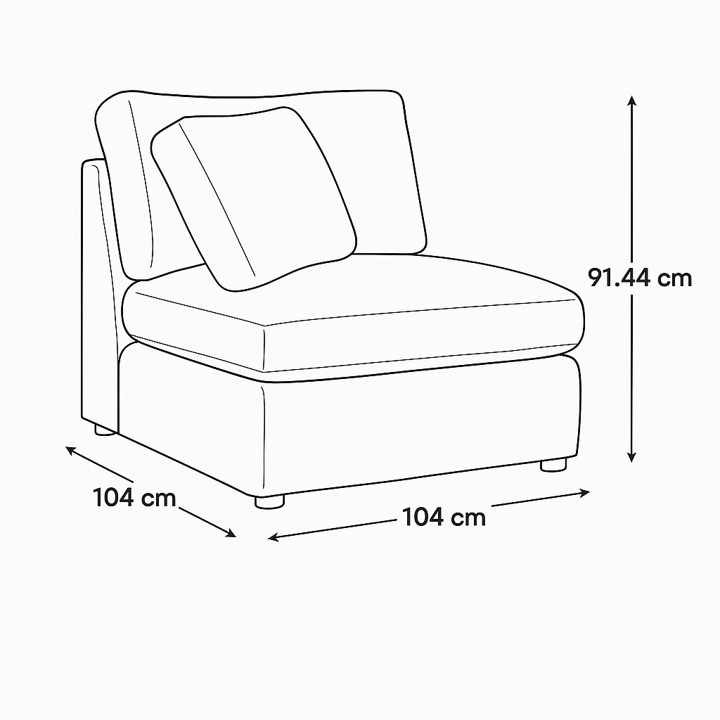 Cloud 9 Charcoal Corner With 1 Pillow