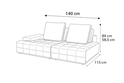 Cloud Comfort Brown 3 Seater Sofa W280
