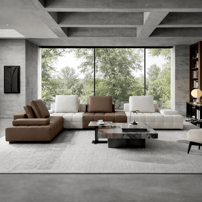 Cloud Comfort Brown/Cream Sectional