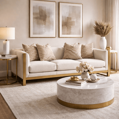 Coastal Comfort Beige Sofa W217