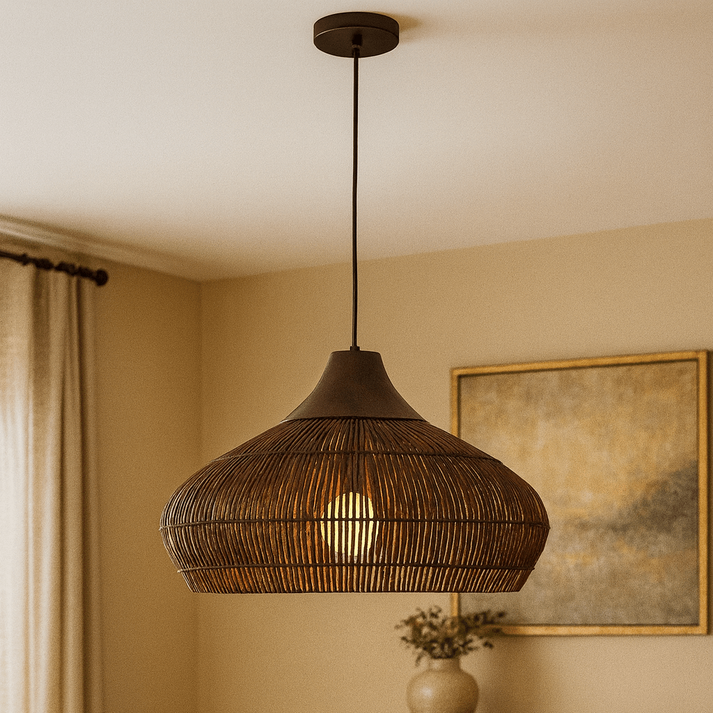 COCO-MIDRIBS WICKER PENDANTS