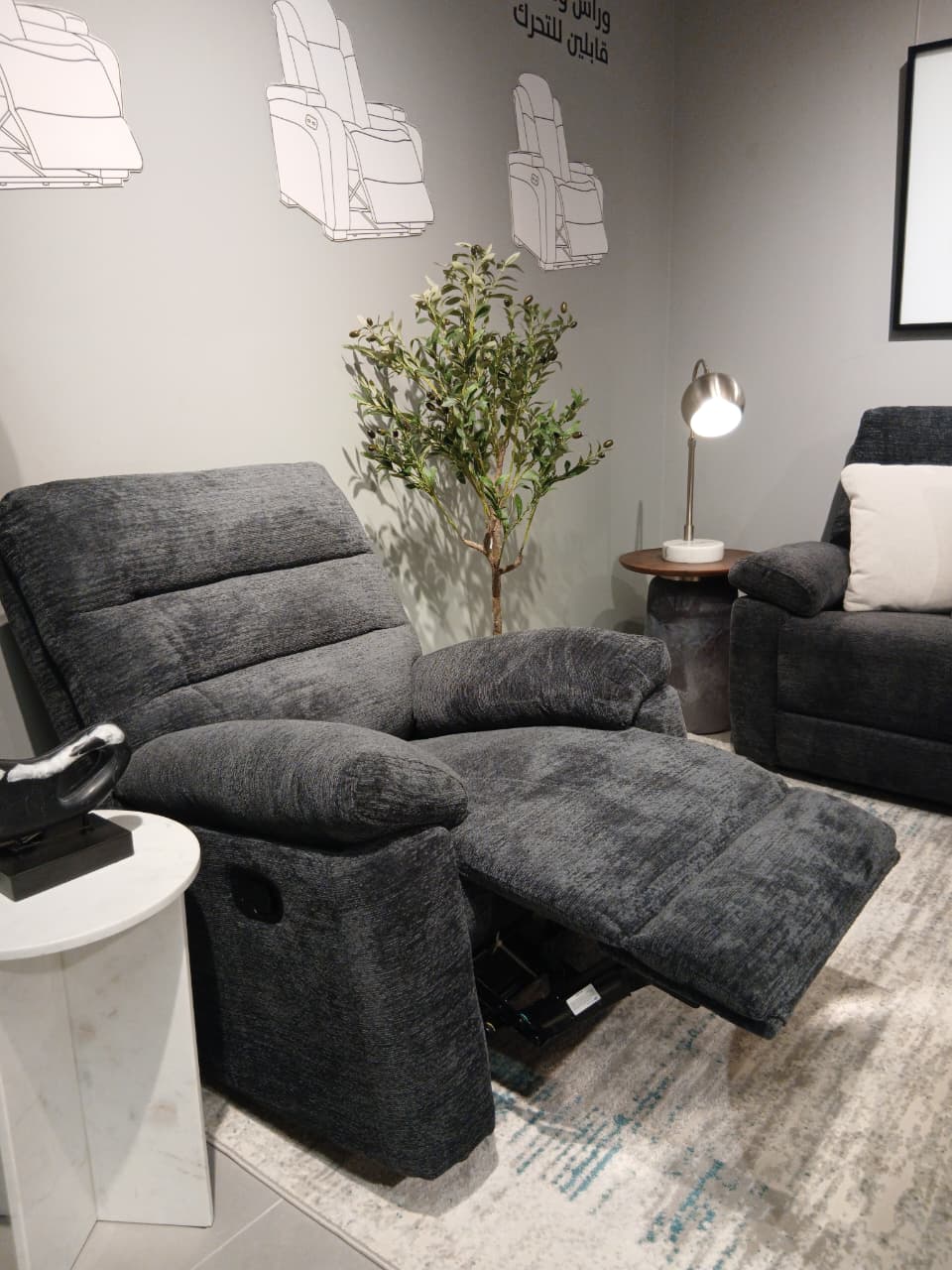 Comficore Charcoal Manual Recliner