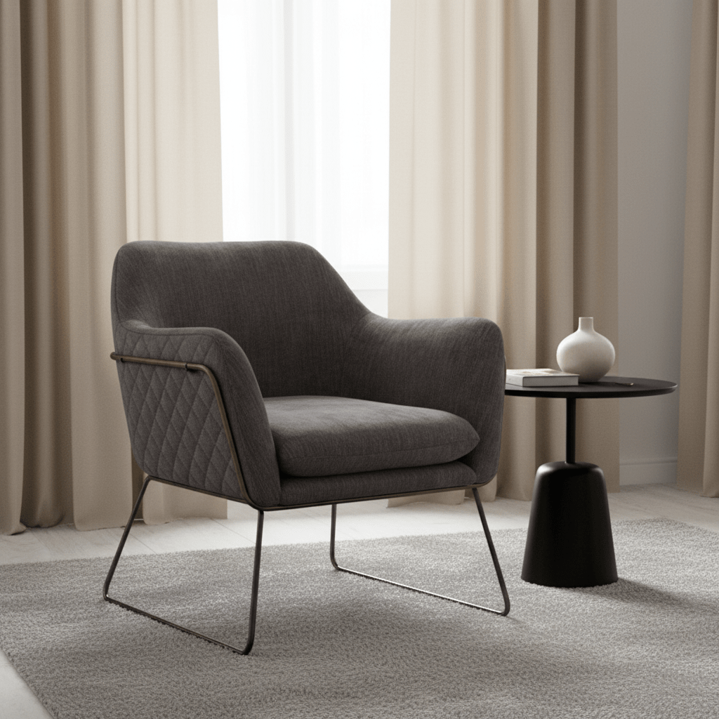 Comfort Cover Dark Grey Accent Chair
