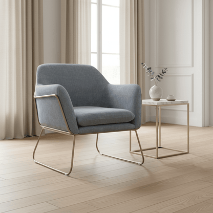 Comfort Cover Light Blue Accent Chair