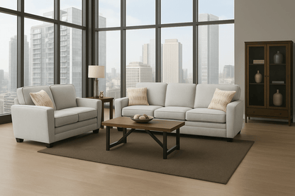 Confa Beige Living Room Set ( Sofa + Loveseat)