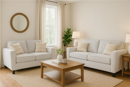Confa Beige Living Room Set ( Sofa + Loveseat)