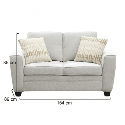 Confa Beige Loveseat With Two Pillows (154cm)