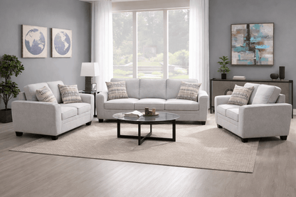 Confa Grey Living Room Set (Sofa + 2 Loveseat)