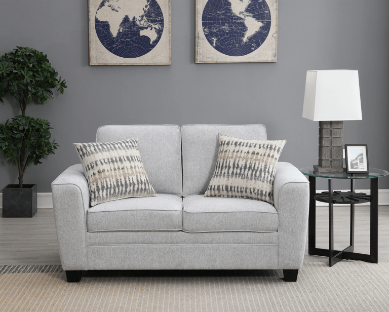 Confa Grey Living Room Set (Sofa + Loveseat + Chair)