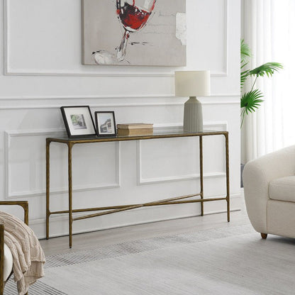 Console Table with Glass Top