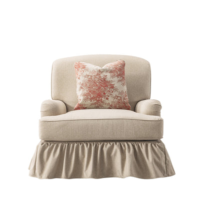 Coral Pattern skirted Accent Chair