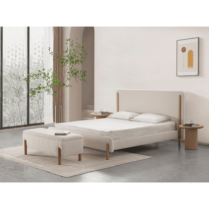 Cozy Haven Cream Bench x W140