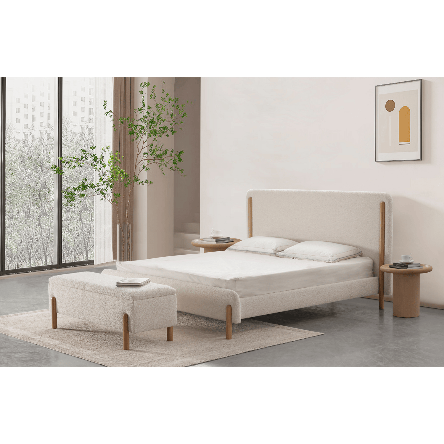 Starlit Sleeper Grey King Bed x W196