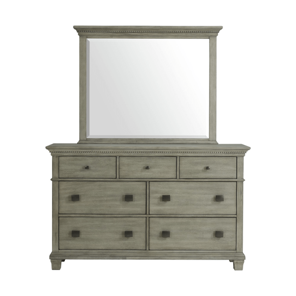 Crawford Dresser &amp; Mirror Set Grey