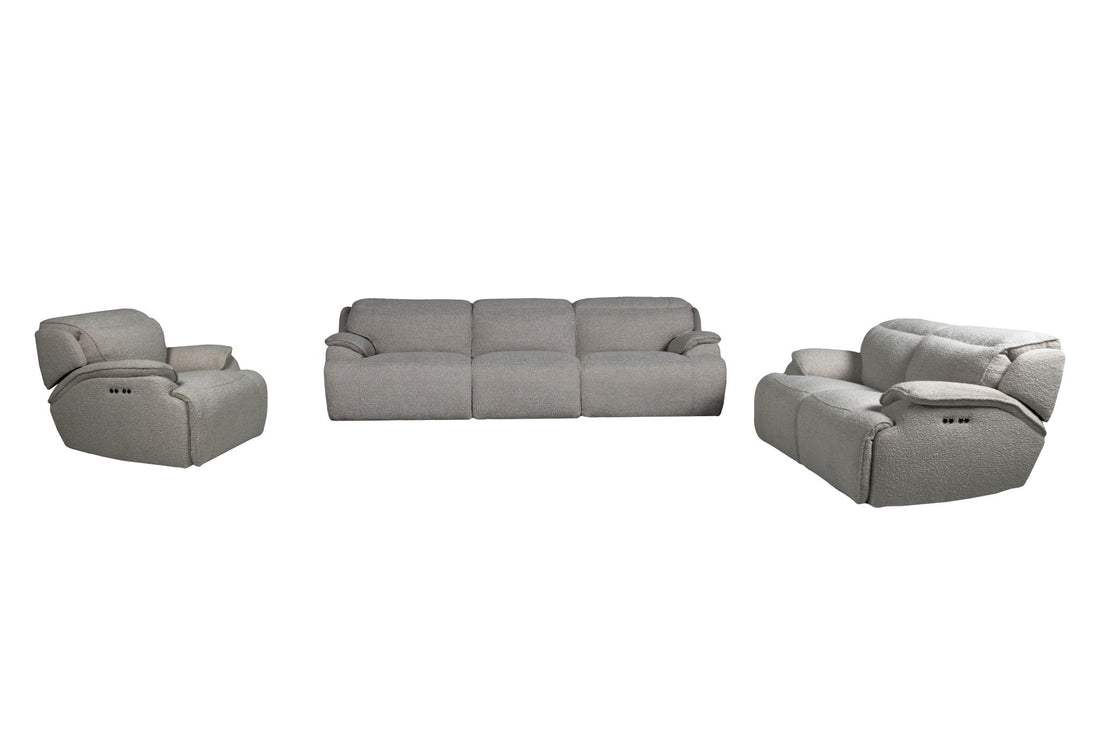 Cushy Grey Power Motion Sofa Set