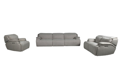 Cushy Grey Power Motion Sofa Set