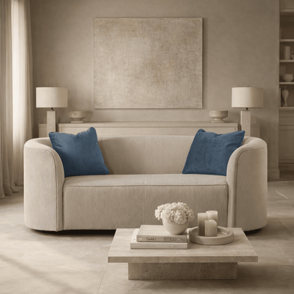 Dana Beige Mustard Loveseat (182cm)