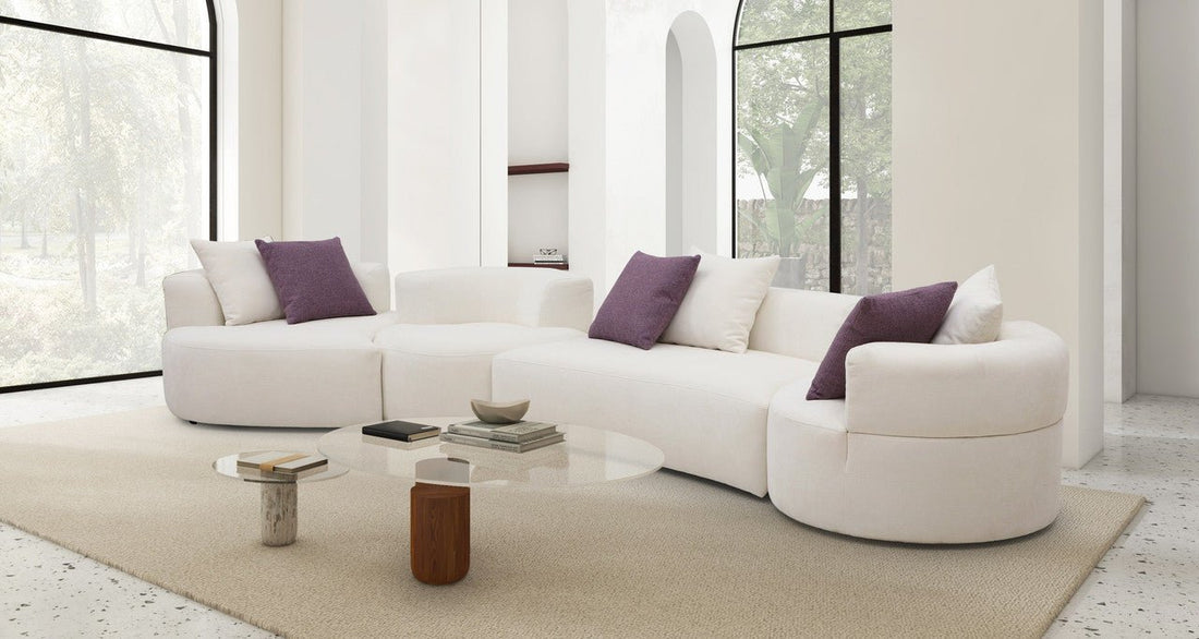 Dante White Sofa
