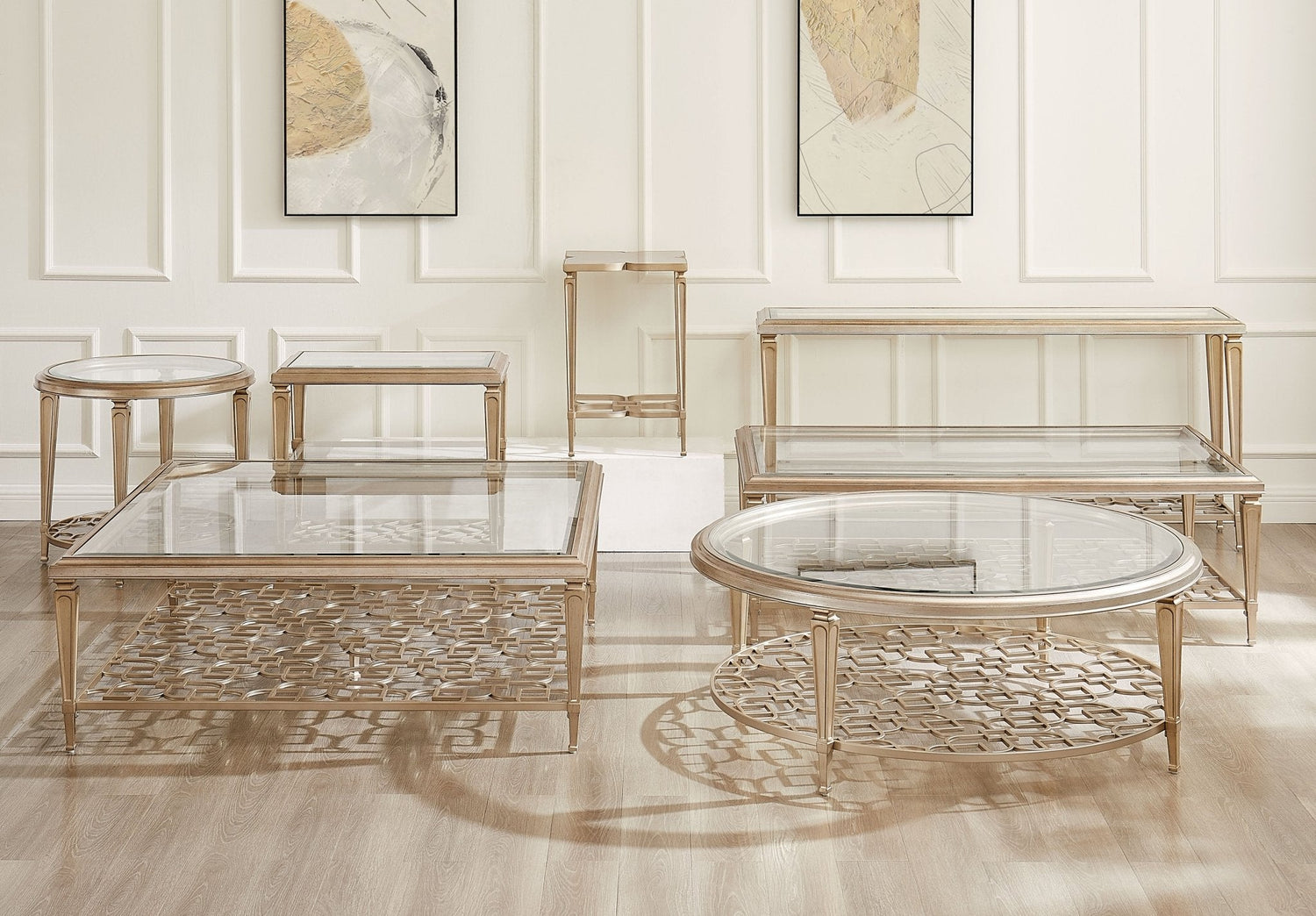 Dar Round Side Gold table