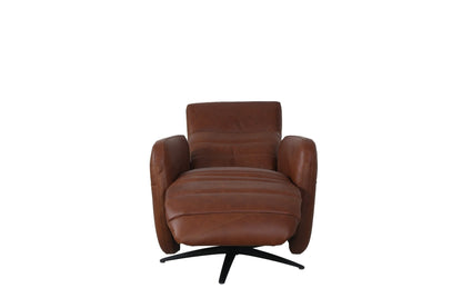 Dark Brown Leather Power Recliner