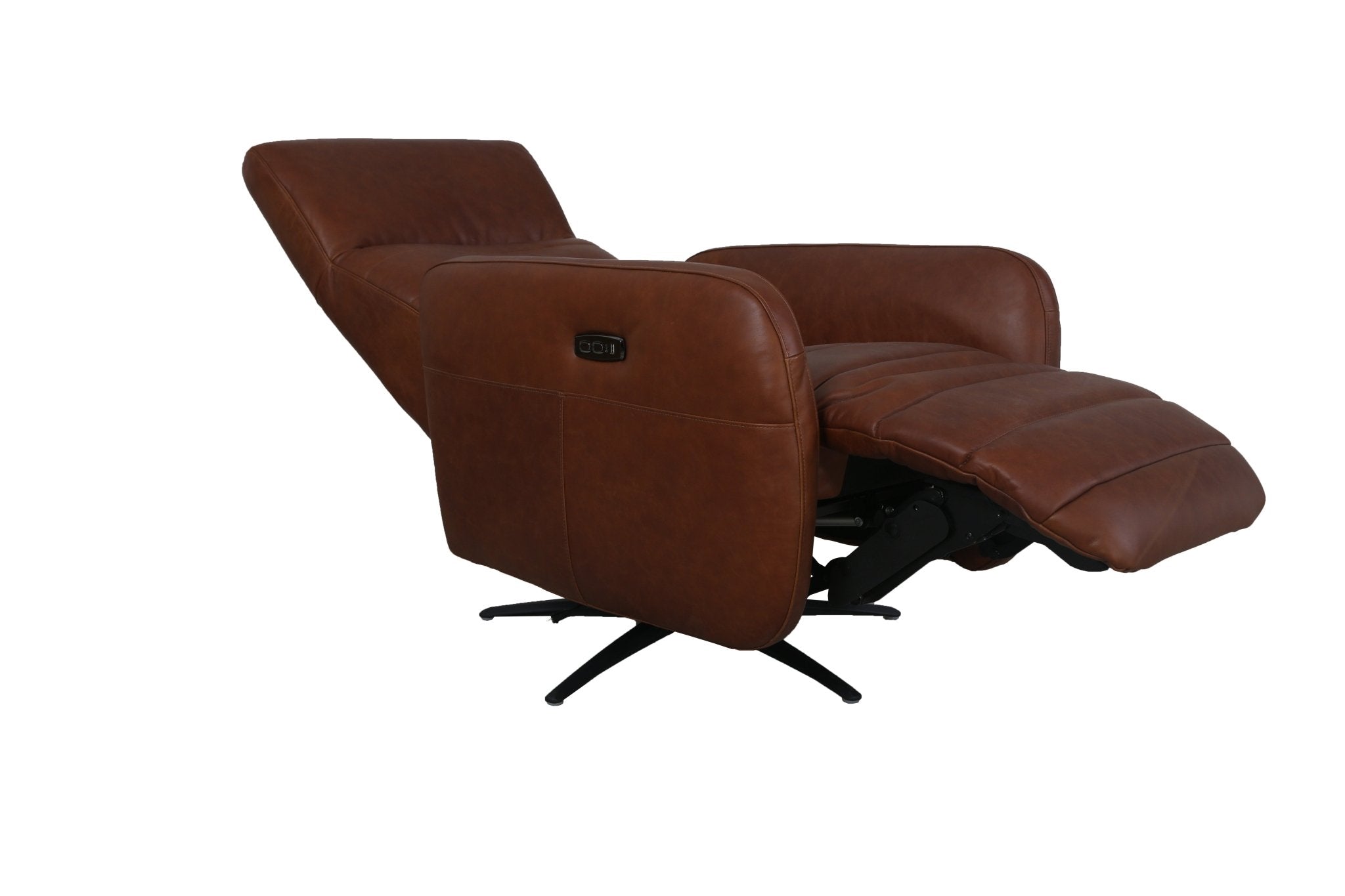 Dark Brown Leather Power Recliner