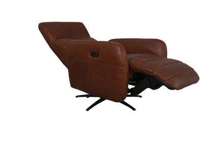 Dark Brown Leather Power Recliner