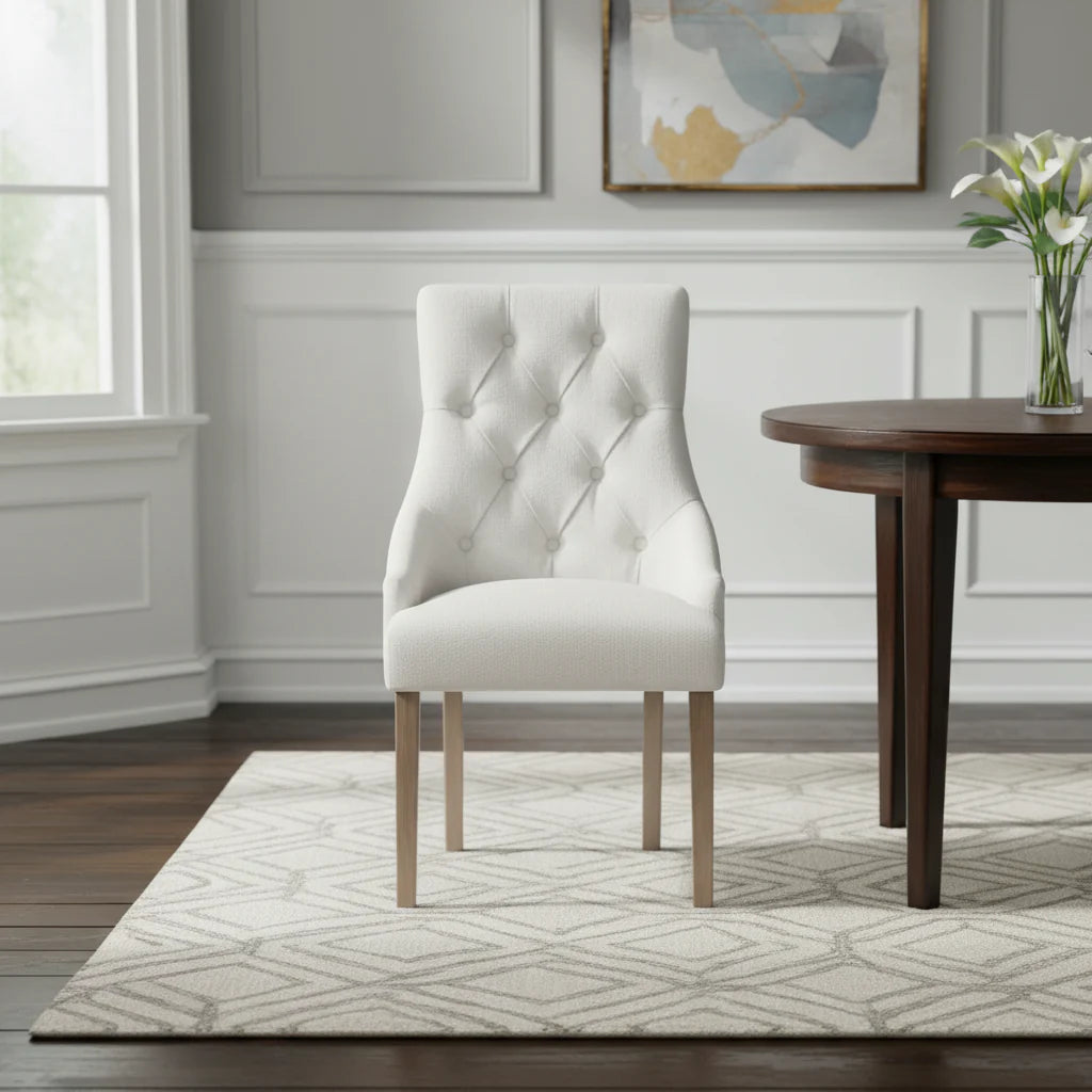 Disney Beige Linen Dining Chair