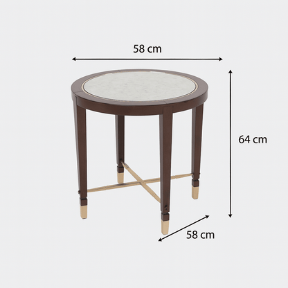Diwan SILVER ROUND SIDE TABLE