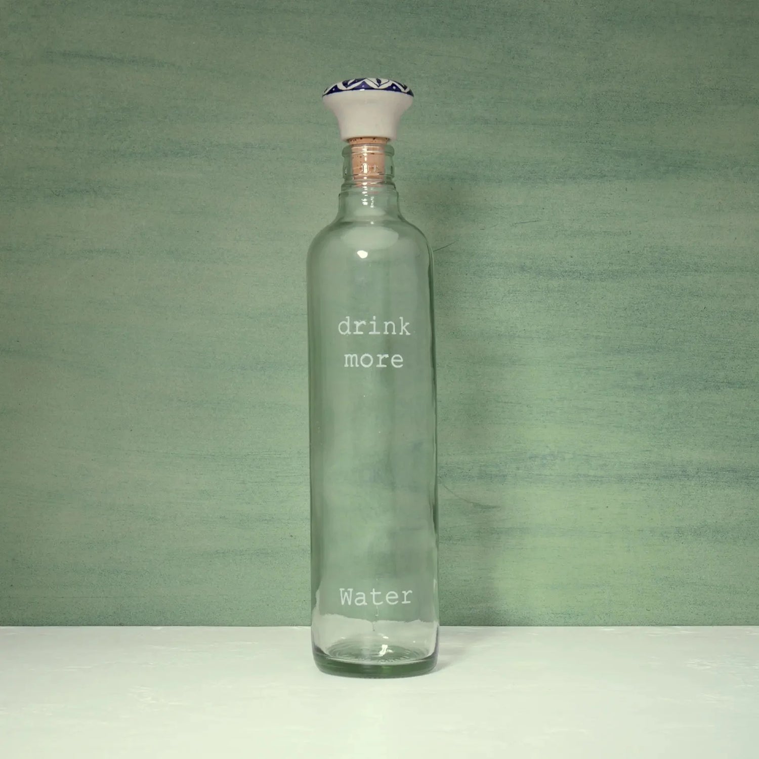 Drink More Glass Water Bottle Set of Two