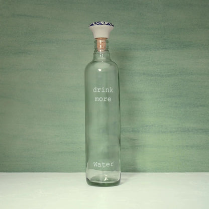Drink More Glass Water Bottle Set of Two