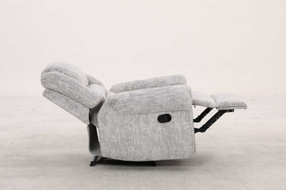 EaseGlide Manual Grey Recliner