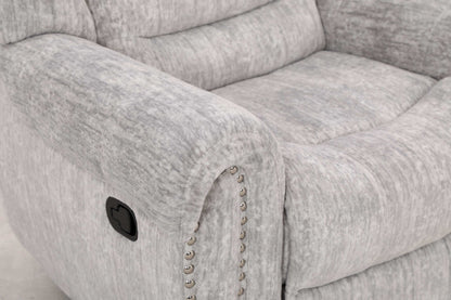 EaseGlide Manual Grey Recliner