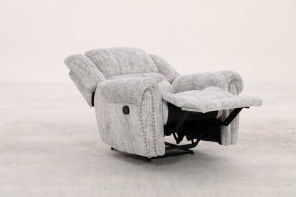 EaseGlide Manual Grey Recliner