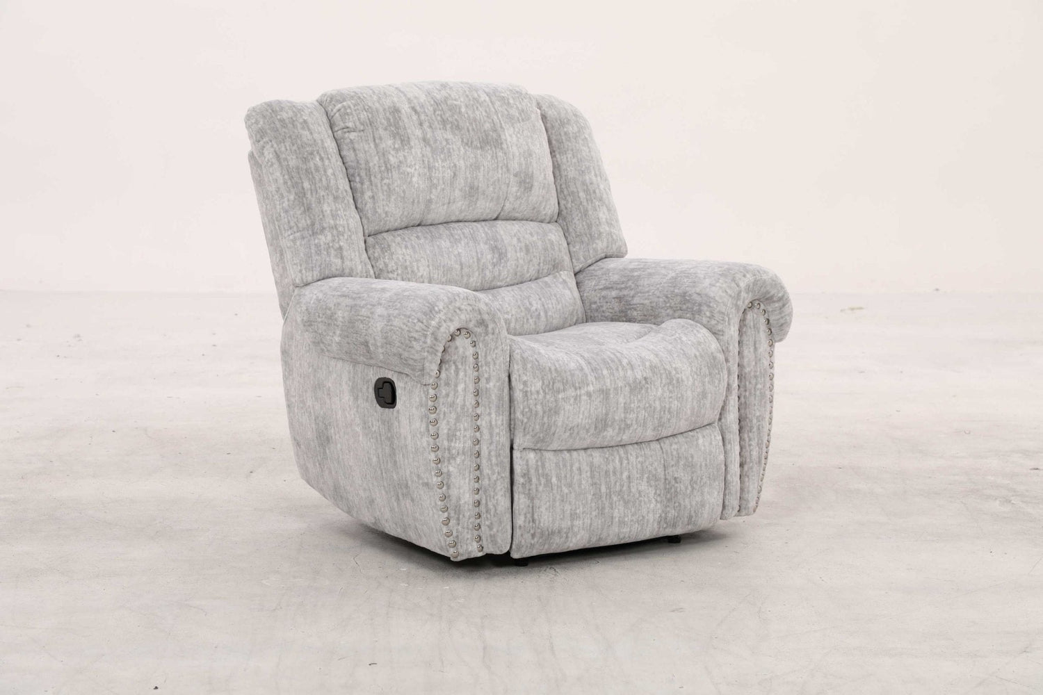 EaseGlide Manual Grey Recliner