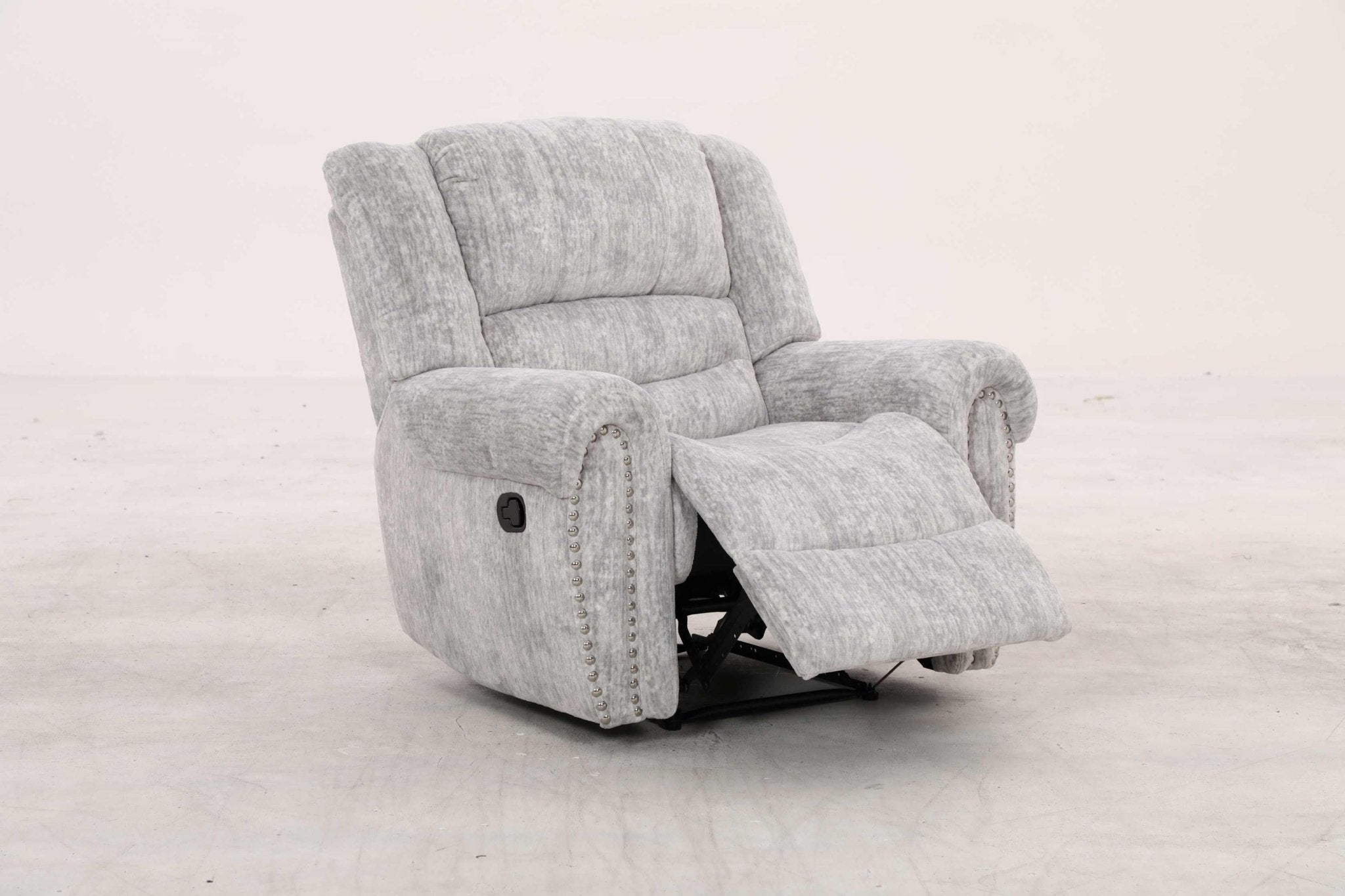 EaseGlide Manual Grey Recliner