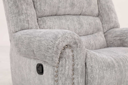 EaseGlide Manual Grey Recliner