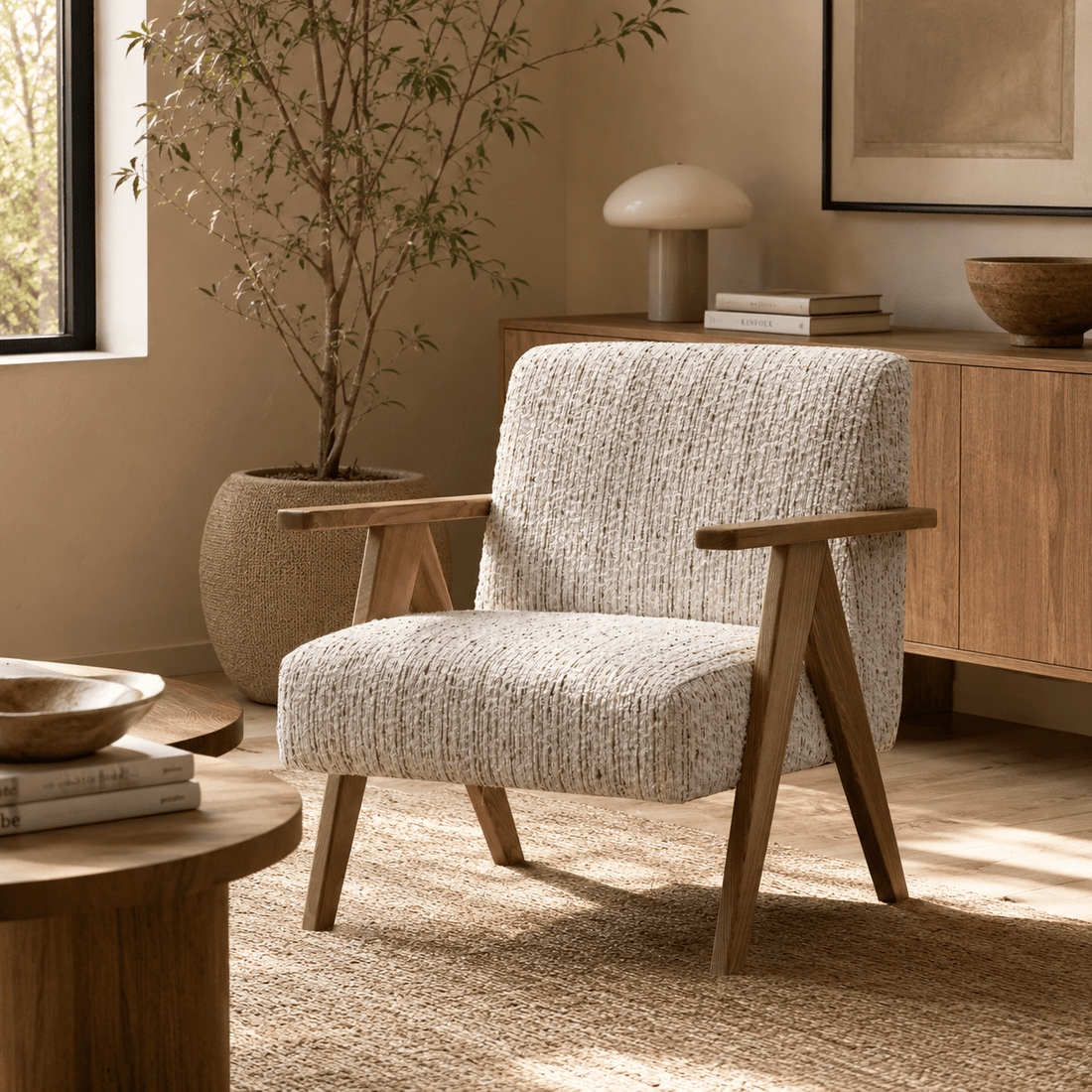 Echo Light  Wood Accent Chair