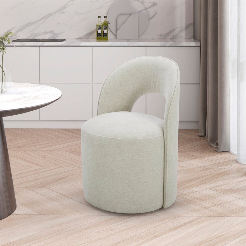 Echo White Swivel Dining Chair